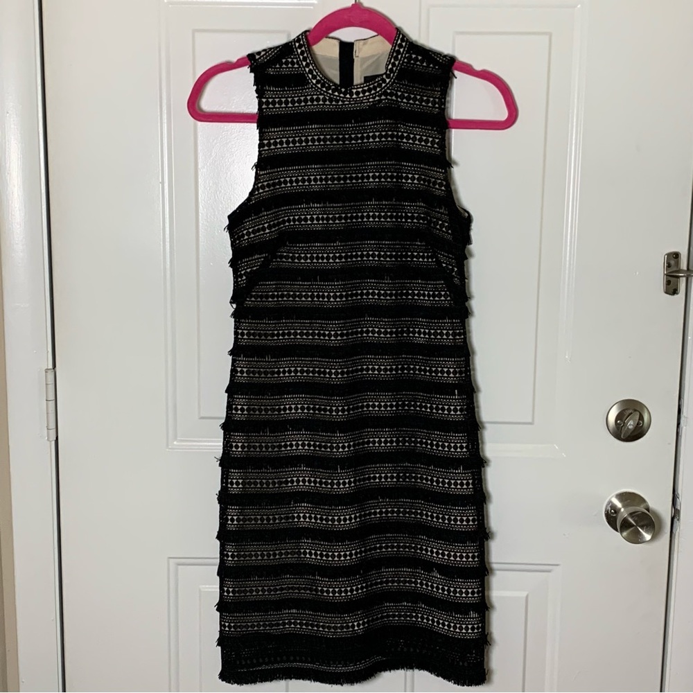 Women’s Black And Tan Fringe J Crew Dress Size 00 Tank Dress